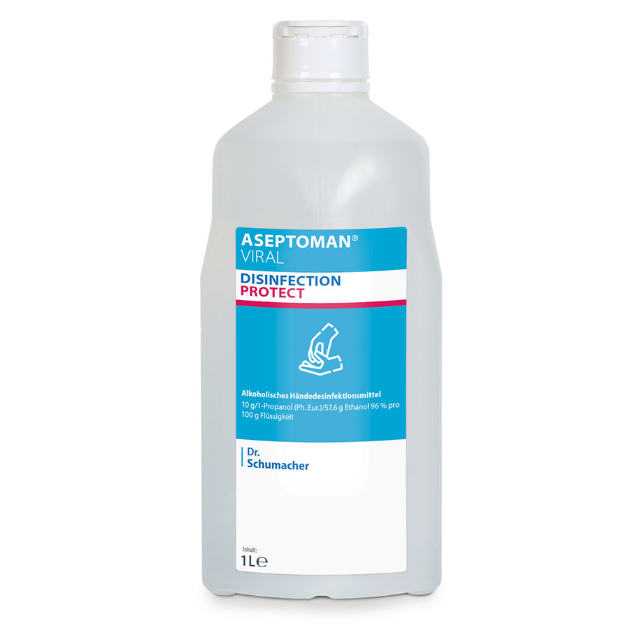 Aseptoman viral fragrance-free 1 l Dispenser bottle for hand disinfection