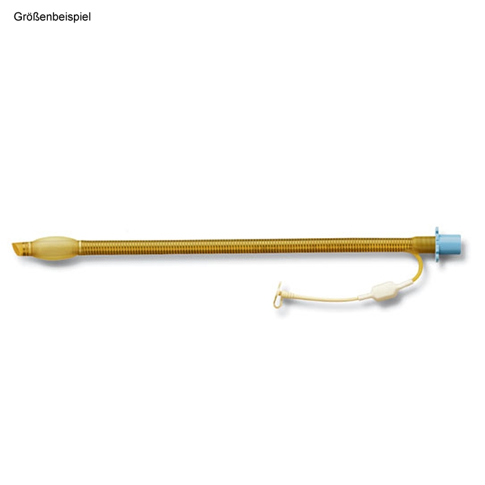 Tracheal tube with spiral with balloon Ch. 30