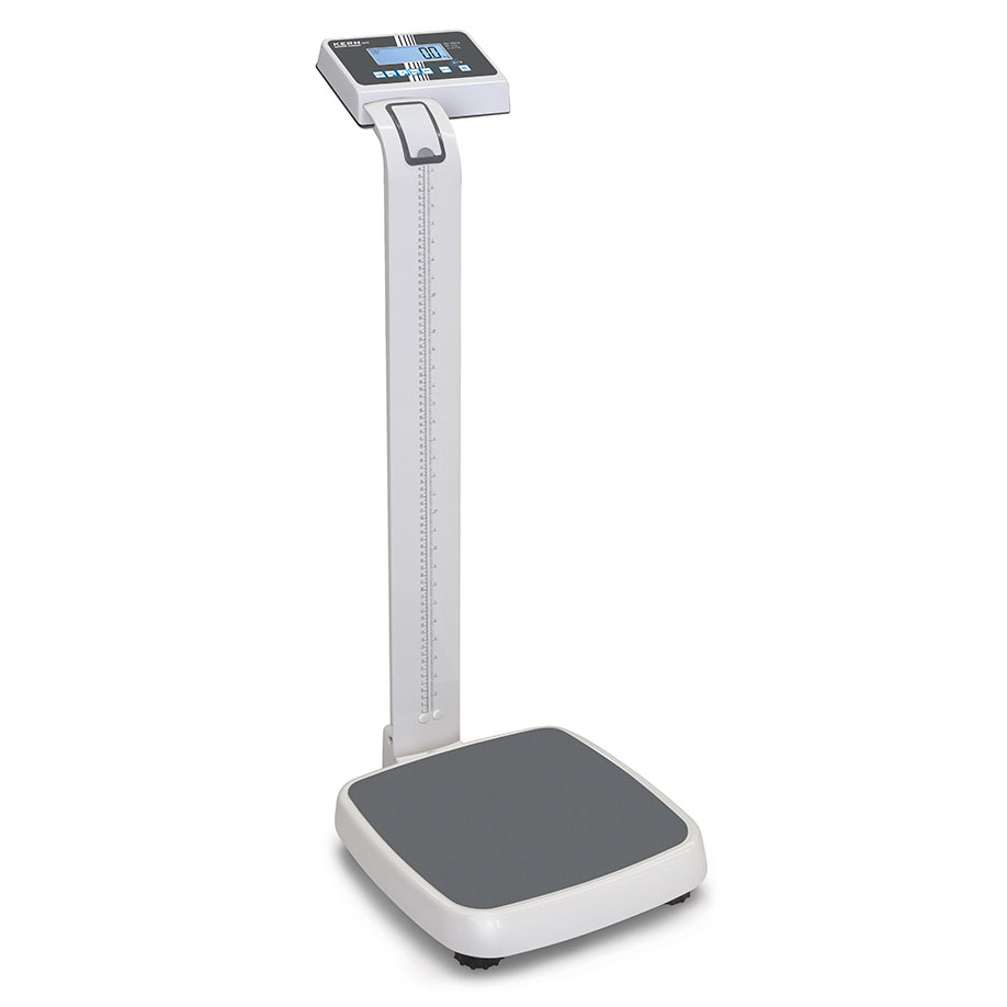 Personal floor scale MPE 250K100HM with stand and height measuring stick