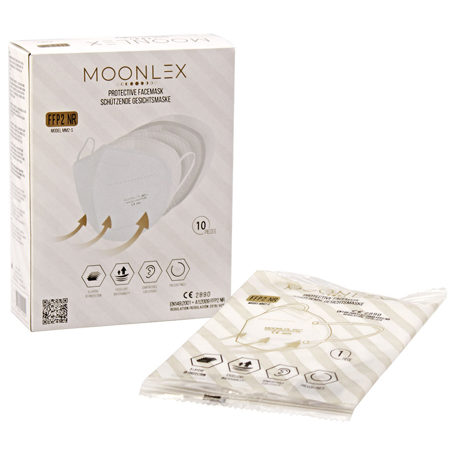 MOONLEX FFP2 Masken, weiß (10 Stck.)