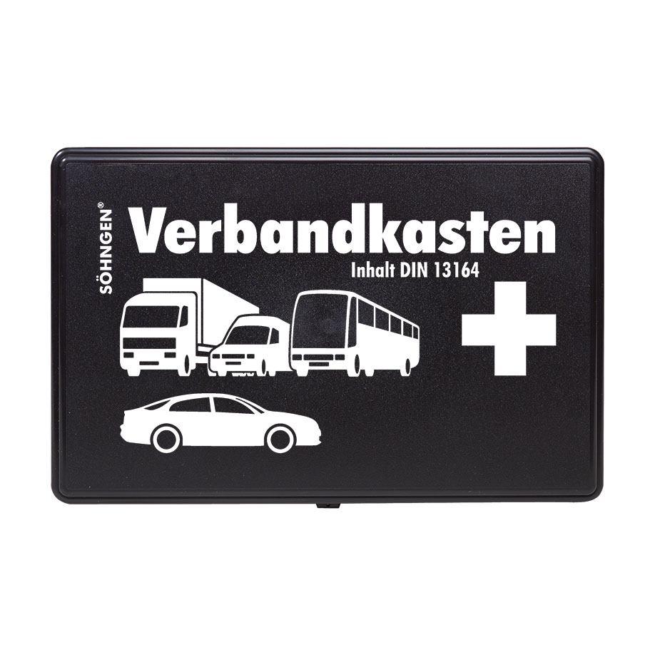 Automobile First-Aid Kit Plastic, black DIN 13164