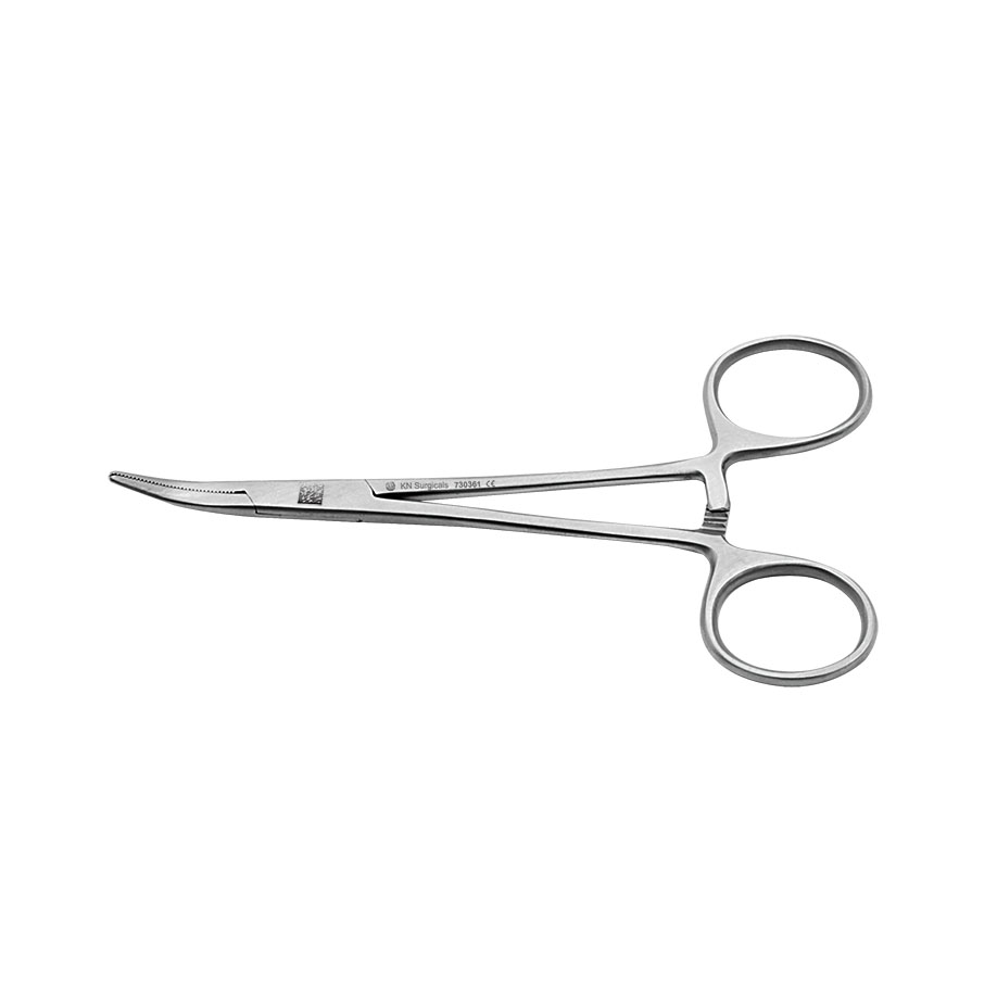Halsted Mosquito Arterienklemme ratiomed gebogen, gerieft,12,5 cm