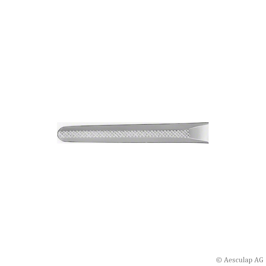 Schlauchklemme, gerade, 205 mm, gerillt, kräftig gerieftes Maul, gerieft