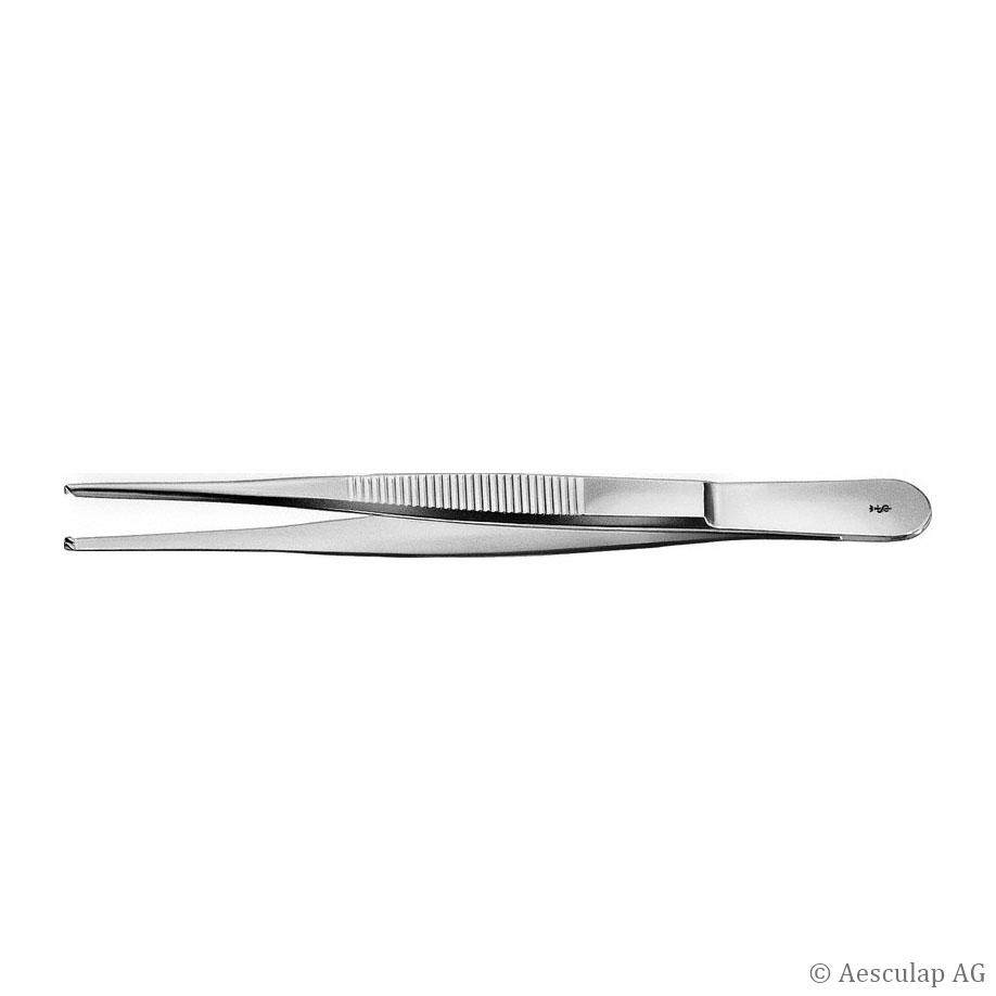 chir. Pinzette standard, 1 x 2 Zähne,