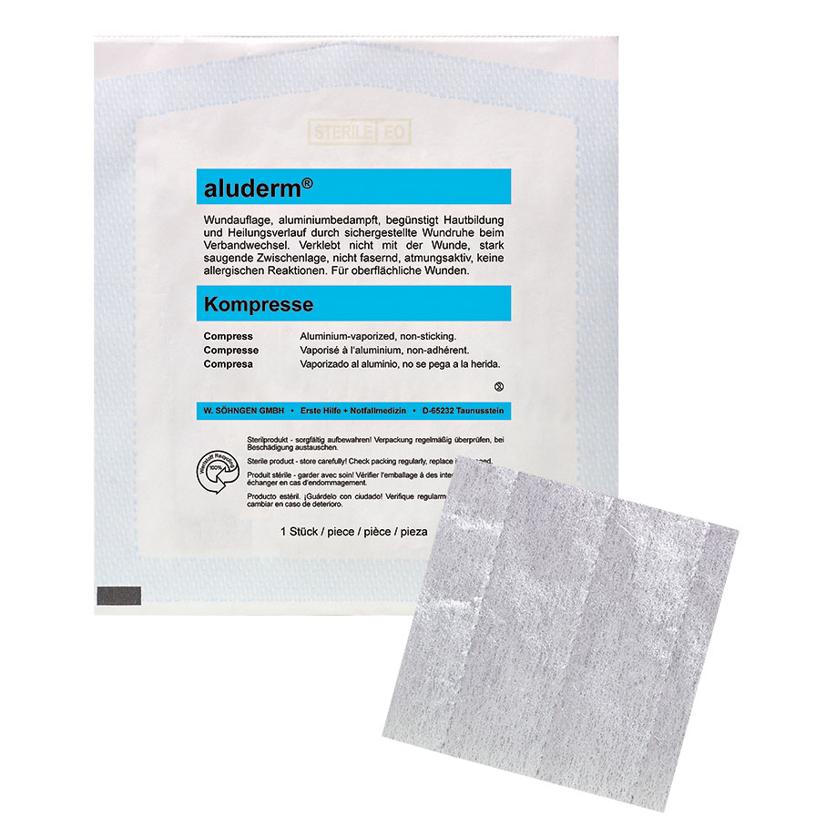 aluderm Compress single approx. 7,5 x 7,5 cm sterile
