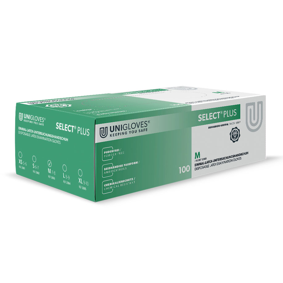 SELECT PLUS Latex U.-Handschuhe