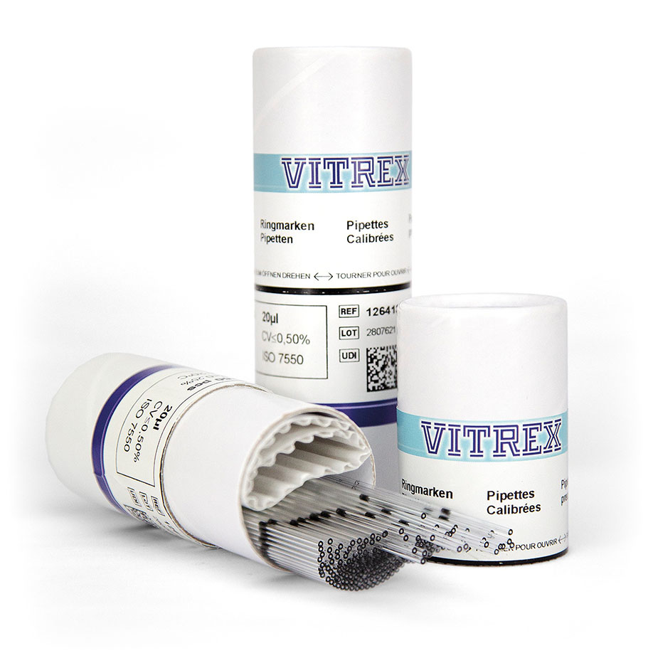 Disposable Micro pipettes 20 µl  with ring mark, black (250 pcs.)