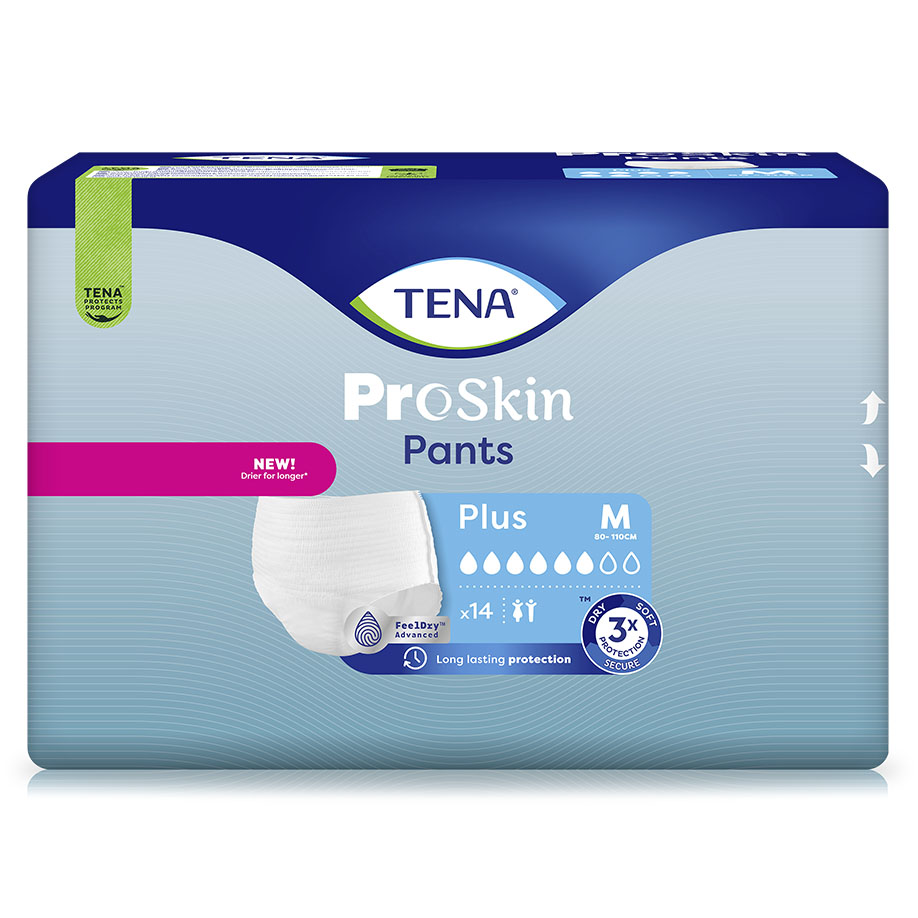 TENA ProSkin Pants Plus M Einweghosen blau (4 x 14 Stck.)