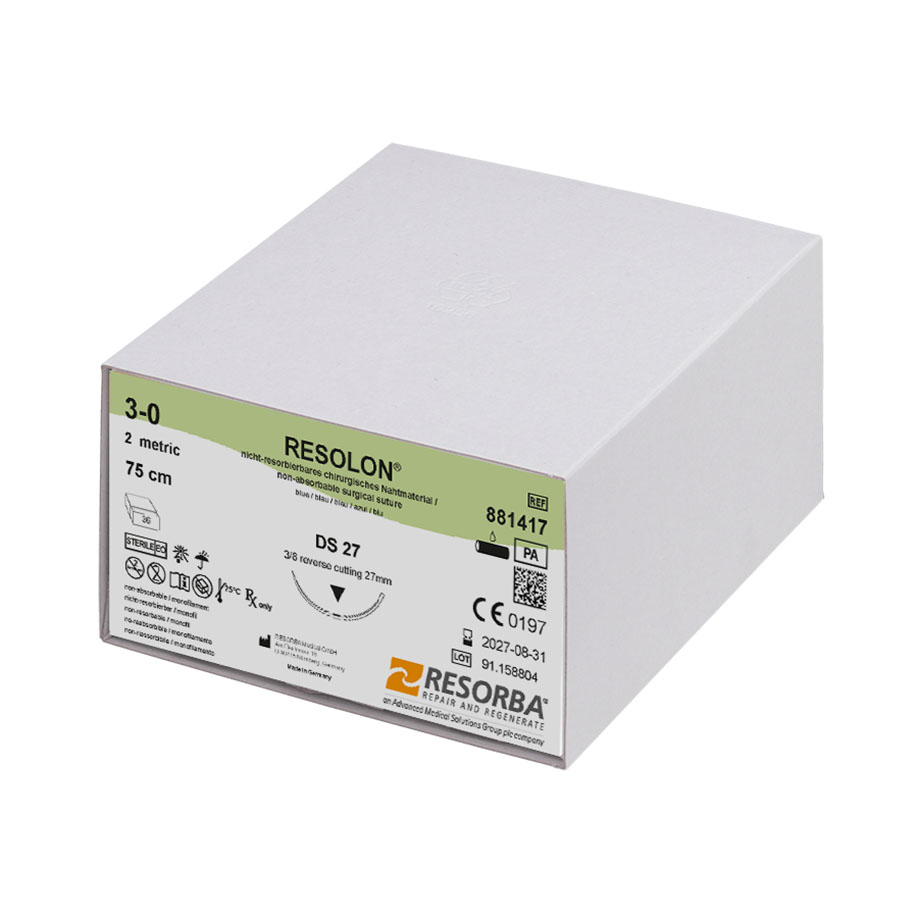 RESOLON DS 27 3/0=2 blau monofil,