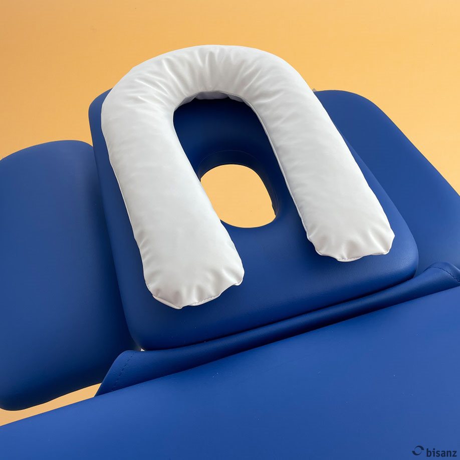 Stirnkissen nach Galya weiß 35 x 23 cm mit PU-Bezug