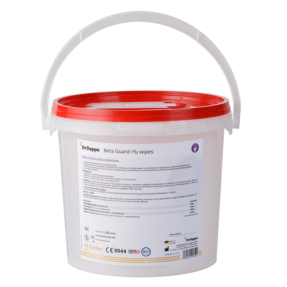Beta Guard rfu Wipes (70 Tücher) Eimer, Flächendesinfektion,alkoholfrei