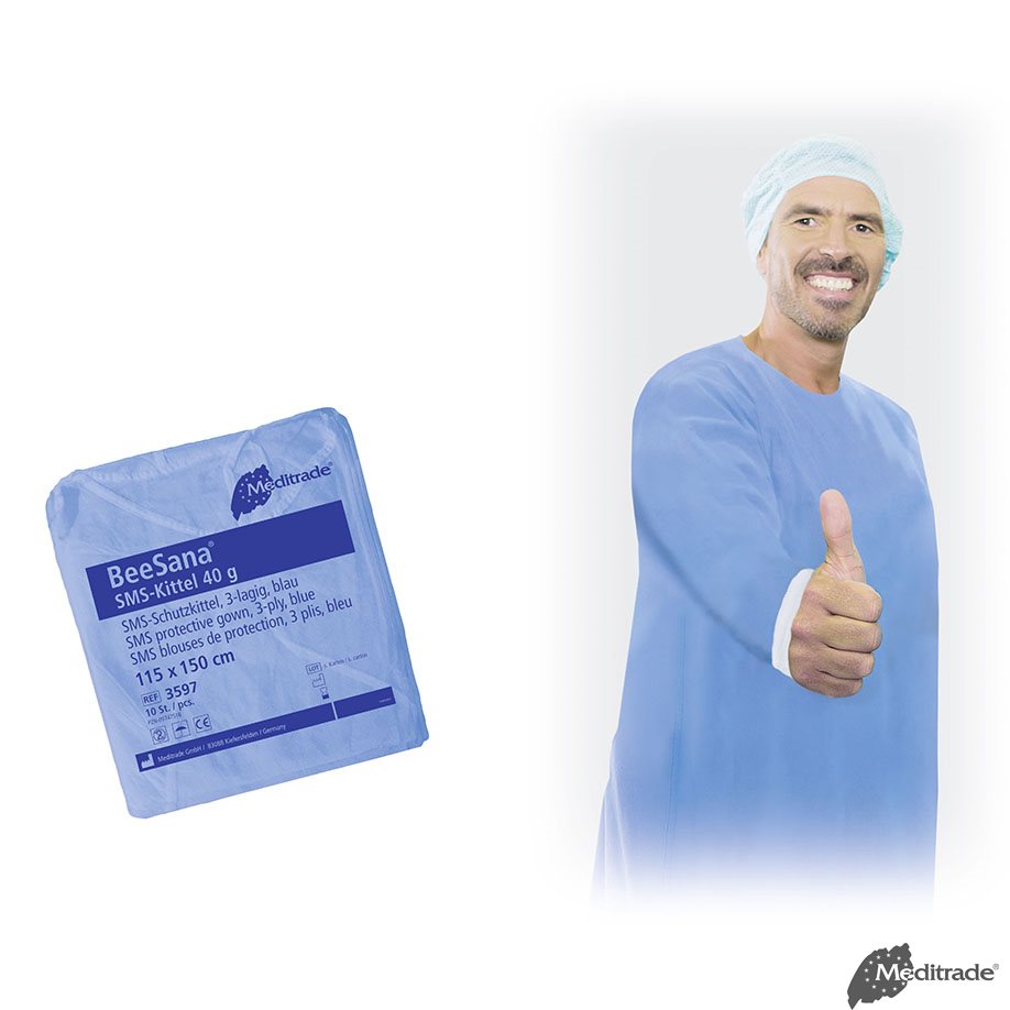 BeeSana SMS-Kittel 40 g, blau,