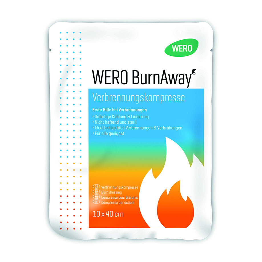 WERO BurnAway Verbrennungskompresse 10 x 40 cm