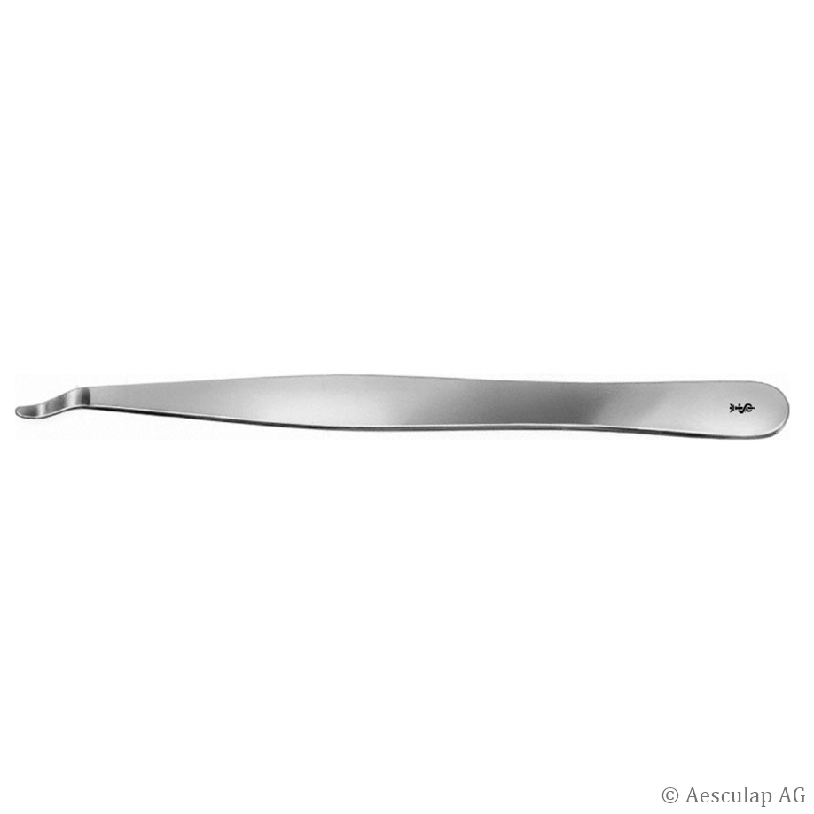 Knochenhebel, gebogen, 140 mm, Spitze stumpf