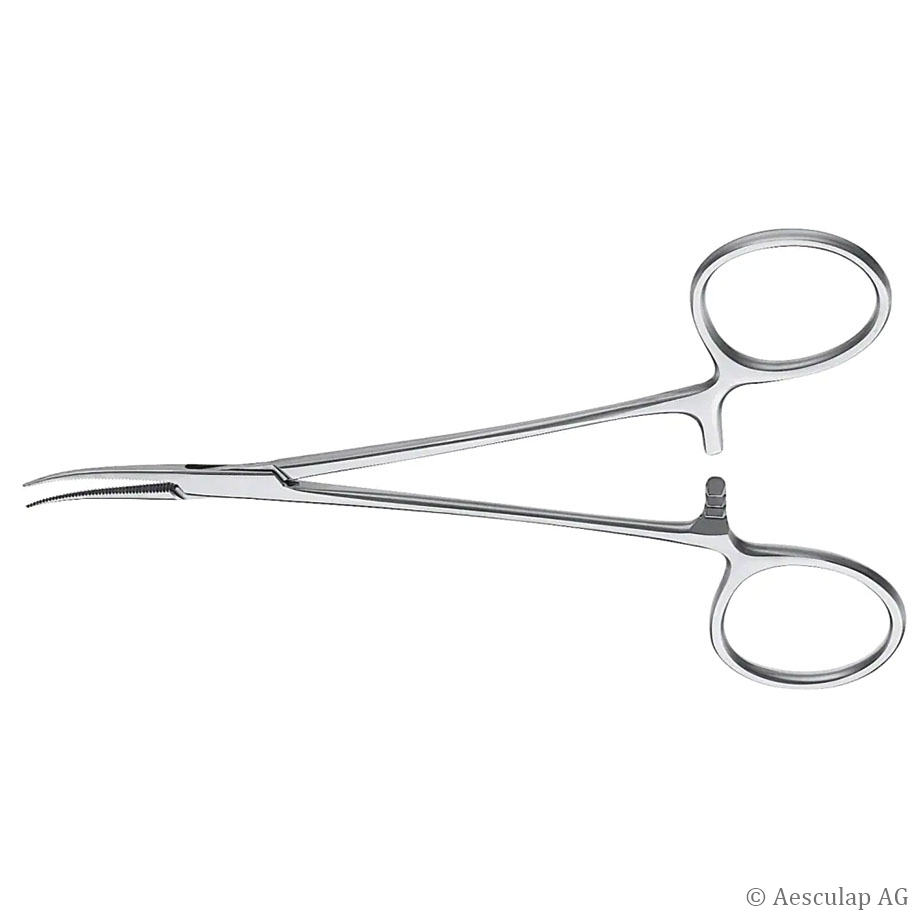 JACOBSON Mosquitoklemme, gebogen, fein, 13 cm