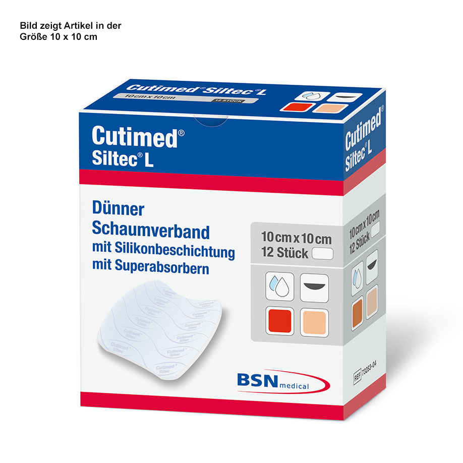 Cutimed Siltec L Schaumverband 5 x 6 cm