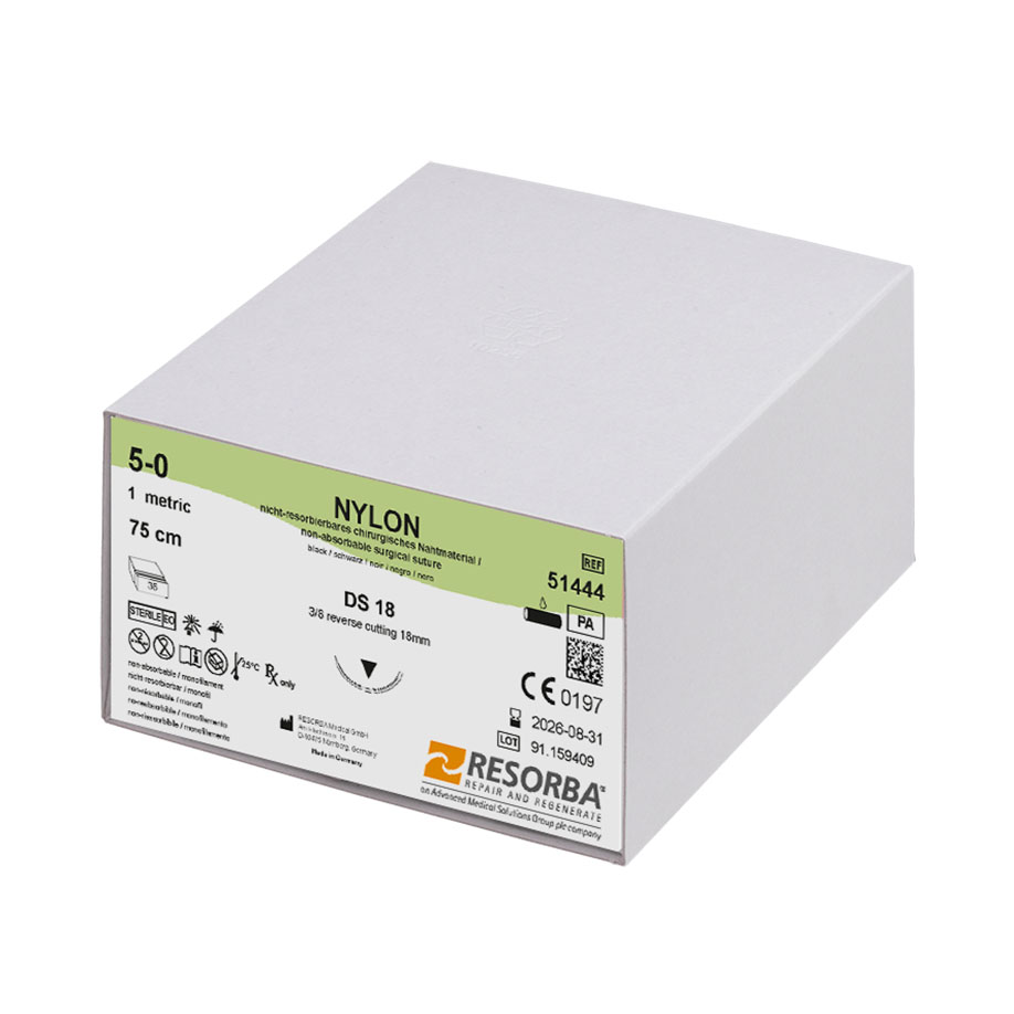 NYLON DS 18 5/0=1 schwarz monofil,