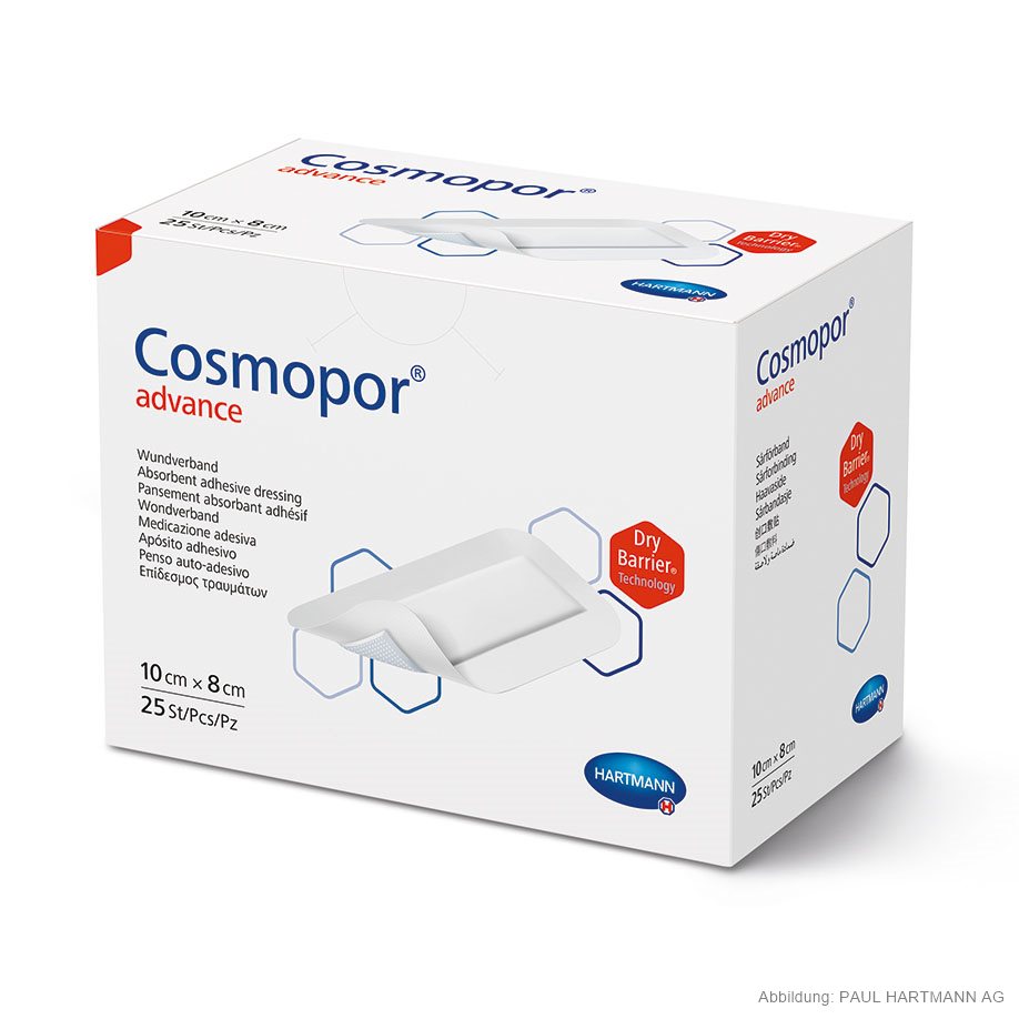 Cosmopor Advance Wundverband steril 10 x 8 cm (25 Stck.)