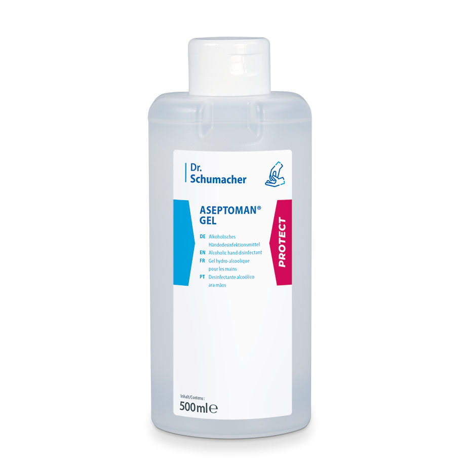 Aseptoman Gel 500 ml  dispenser bottle, hand disinfection