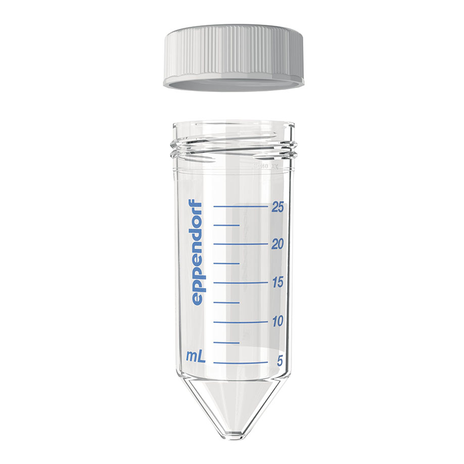 Colour Less Cap Conical Tubes 25 ml with screw cap, PCR clean, colourless (200 pcs ...