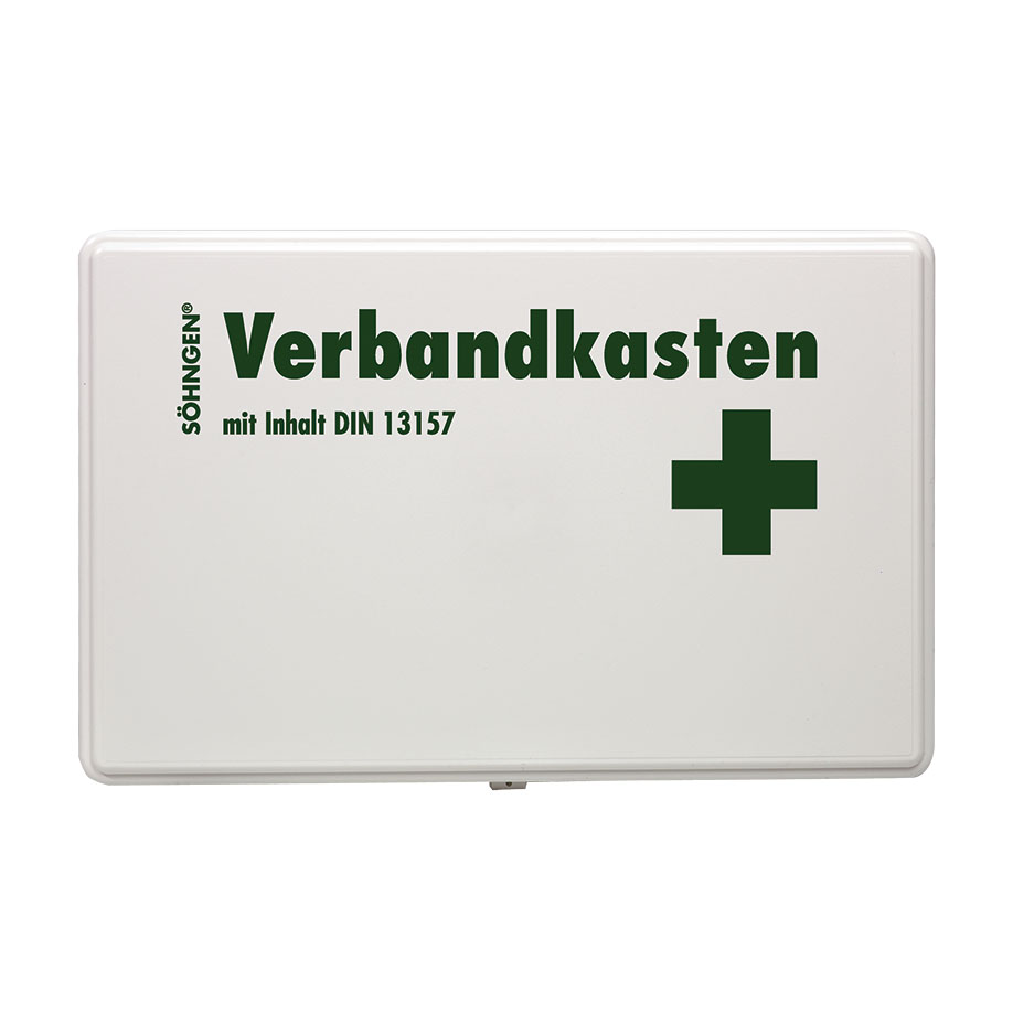 First-Aid Kit KIEL, Plastic, white, with Filling DIN 13157