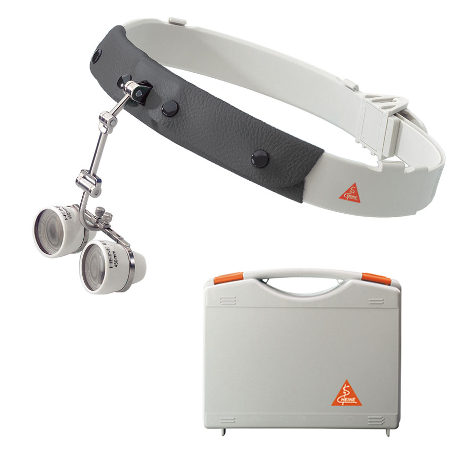 Kopfband-Binokularlupe C 2.3 K/450 mm im Koffer