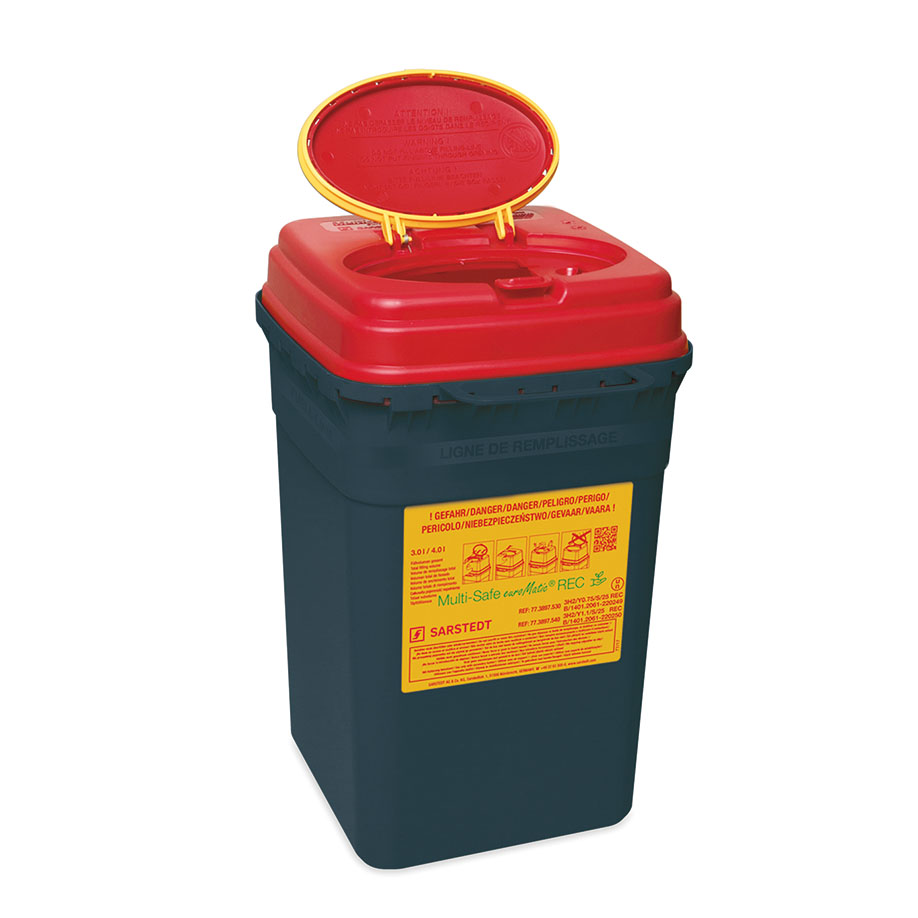 Kanülenabwurfbehälter 4,0 Ltr. Multi-Safe euroMatic 4000 REC