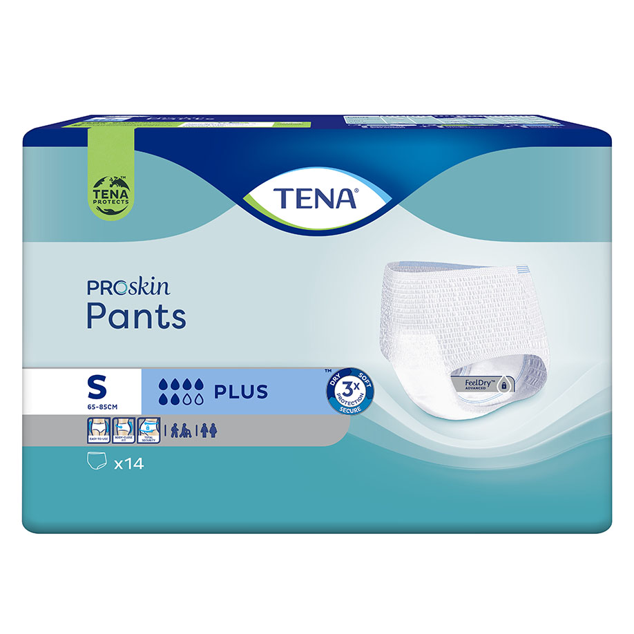 TENA ProSkin Pants Plus S Einweghosen blau (4 x 14 Stck.)