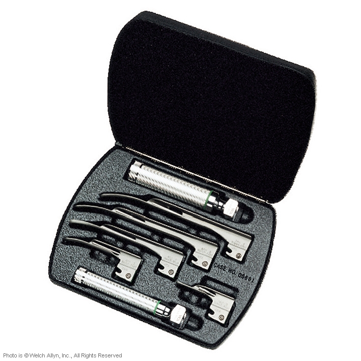 Fiber Optik Miller Laryngoskop Set