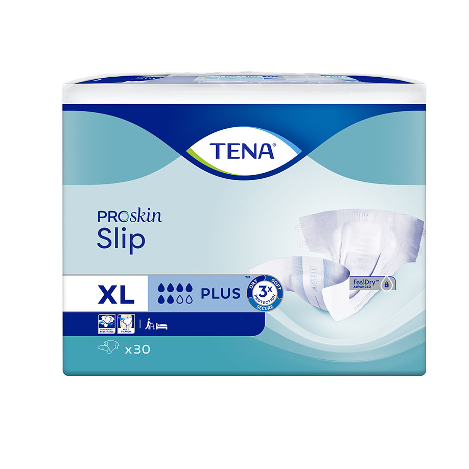 TENA Slip Plus Extra Large blue, incontinence briefs (3 x 30 pcs.)