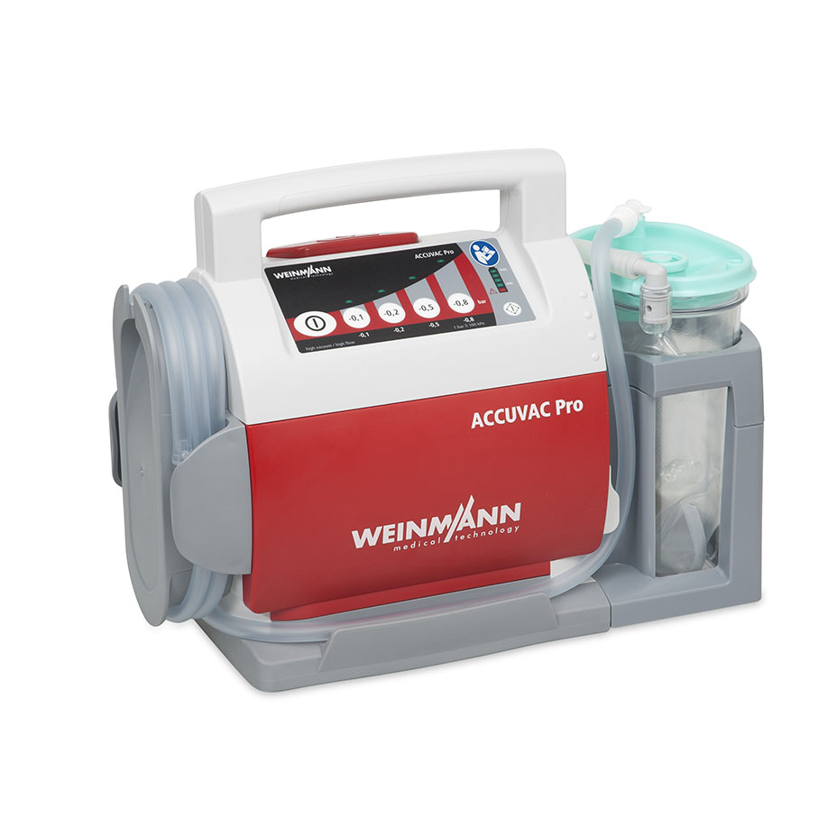 ACCUVAC Pro suction pump with  disposable container system