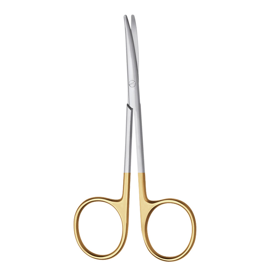 TC-Gold Präparierschere nach Metzenbaum gebogen, 11,5 cm