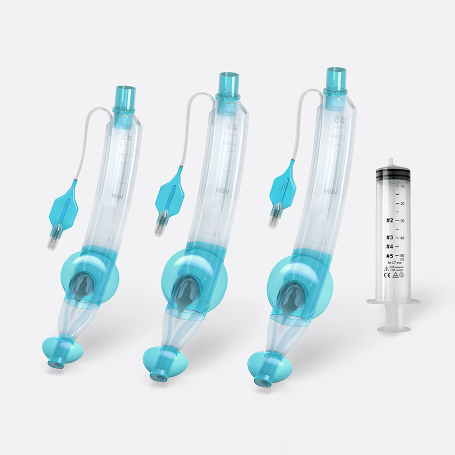 Einmal-Larynx-Tubus LTevo Notfall-Set steril, bestehend aus Gr.3, 4, 5 und Spritze