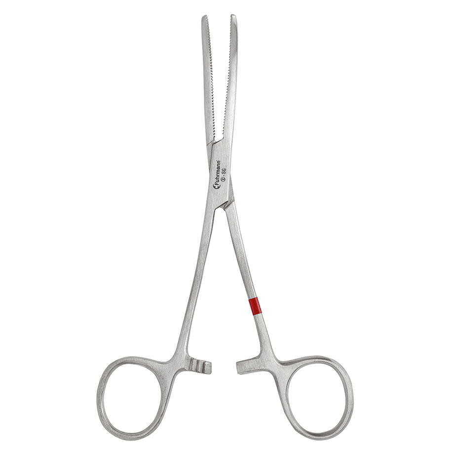 Anatomical Rochester Pean clamp, curved, 16.0 cm, for single use (25 pcs.)