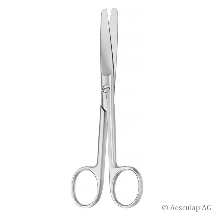 chir. Schere, gerade, stumpf/stumpf,