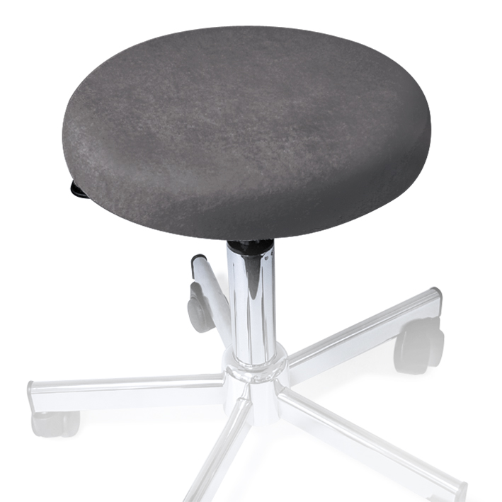 Hockerbezug Frottee graphit