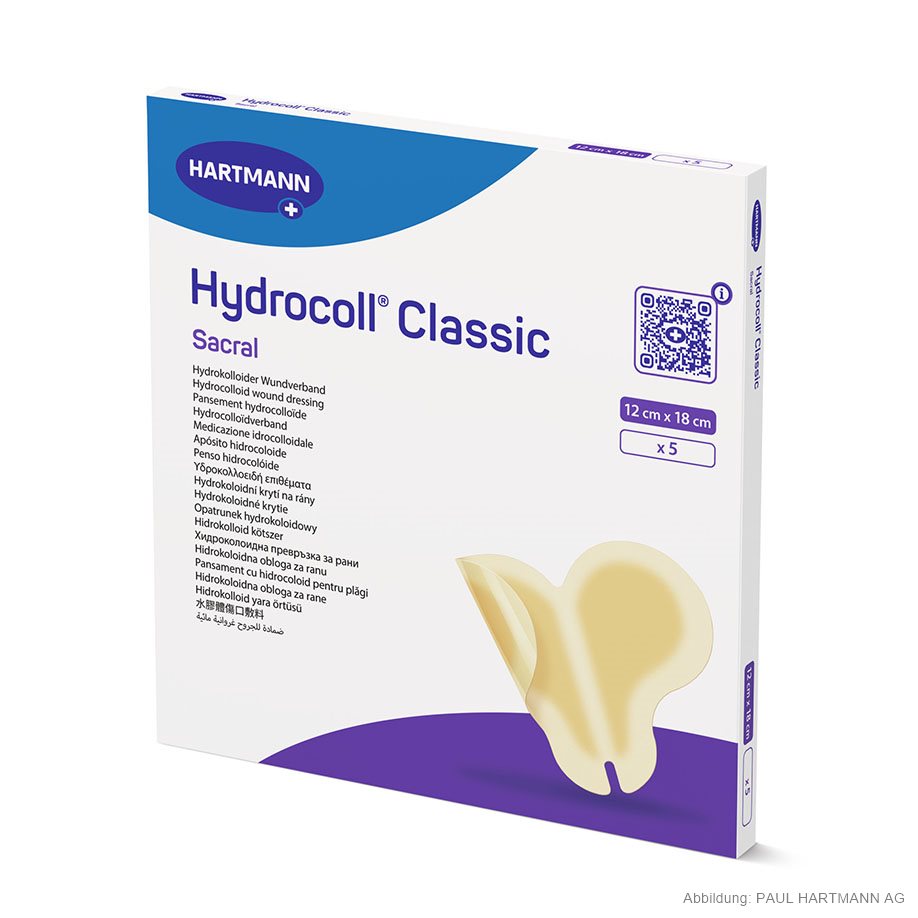Hydrocoll sacral Hydrokolloidverband steril 12 x 18 cm (5 Stck.)