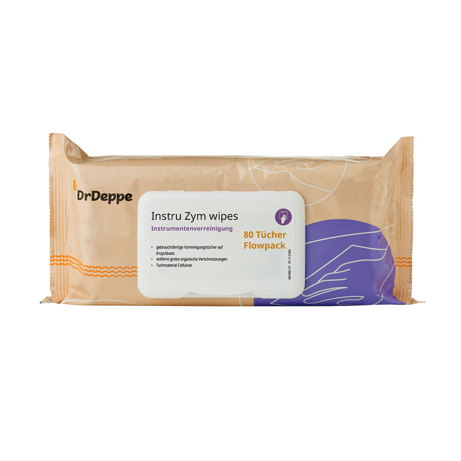 Instru Zym Wipes (80 Tücher), Flow-