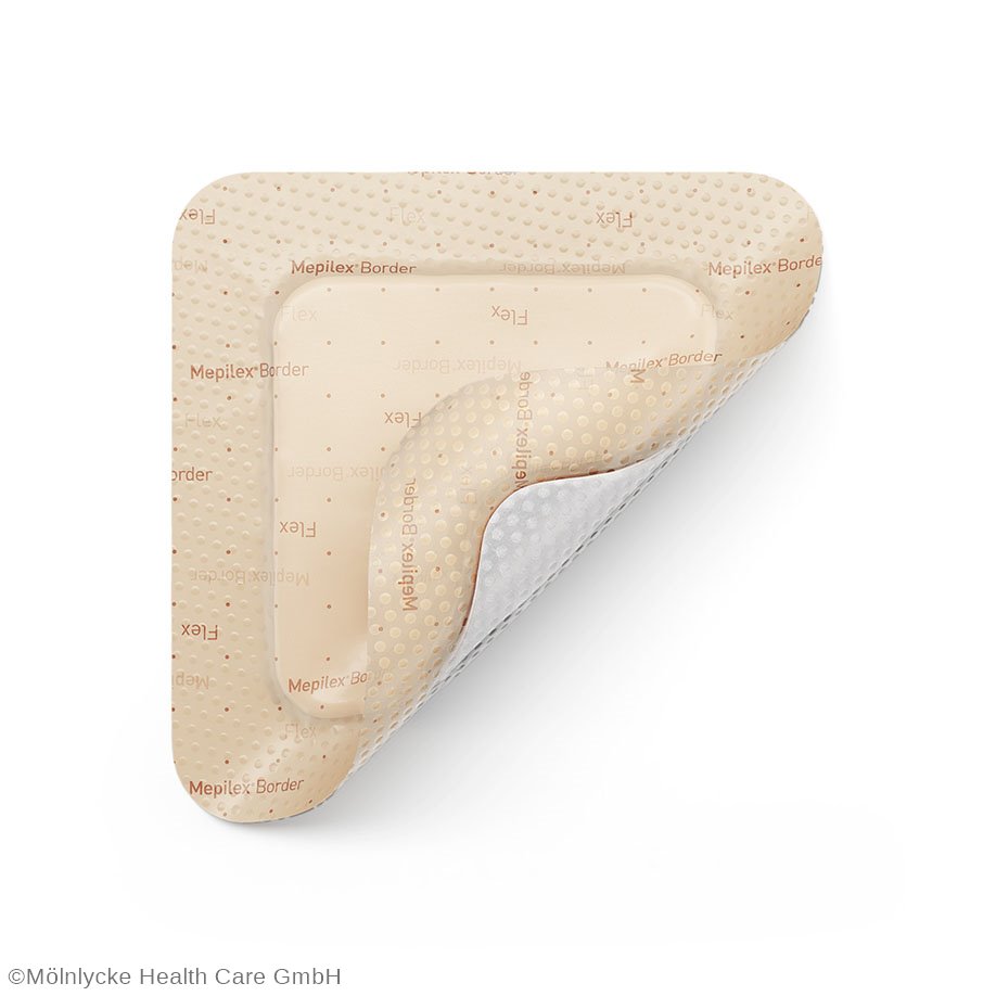 Mepilex Border Flex foam dressing sterile, 12.5 x 12.5 cm, (10 pcs.)