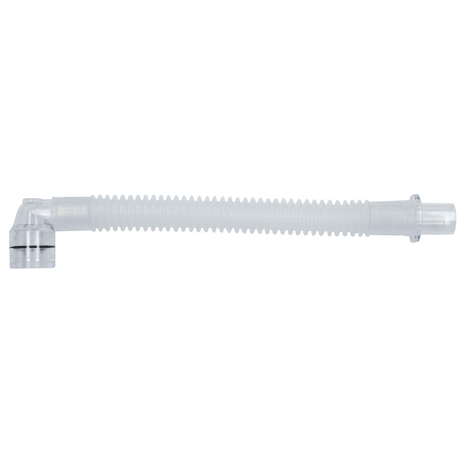 Gänsegurgel mit rechtwinkligem Drehkonnektor 22 mm A.D./15 mm I.D. zu 15 mm A.D.