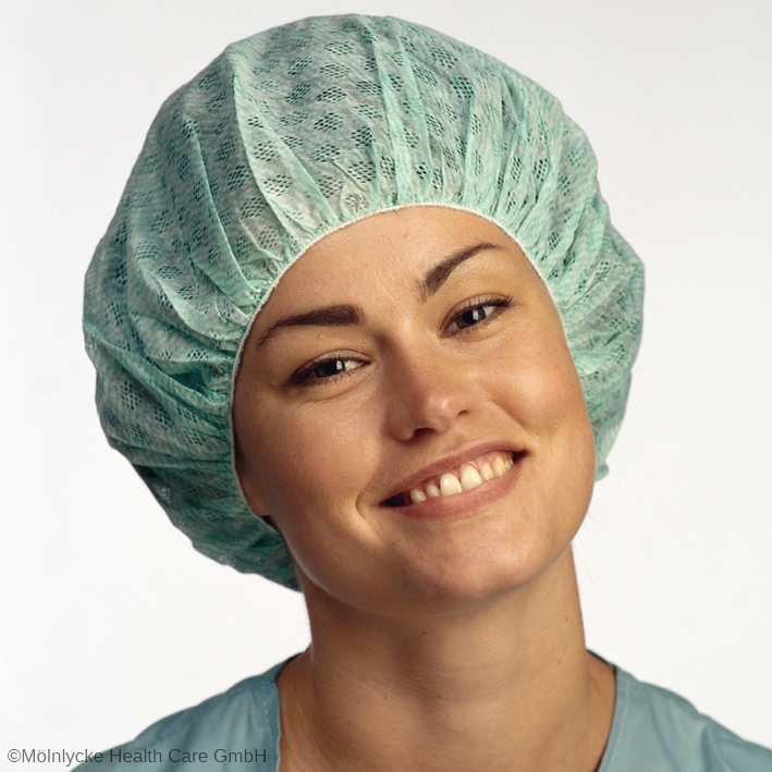 Barrier surgeon's caps Flott white (100 pcs.)