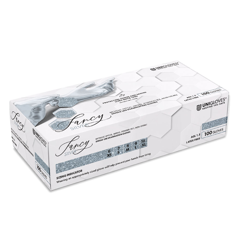 Unigloves FANCY SILVER Nitril