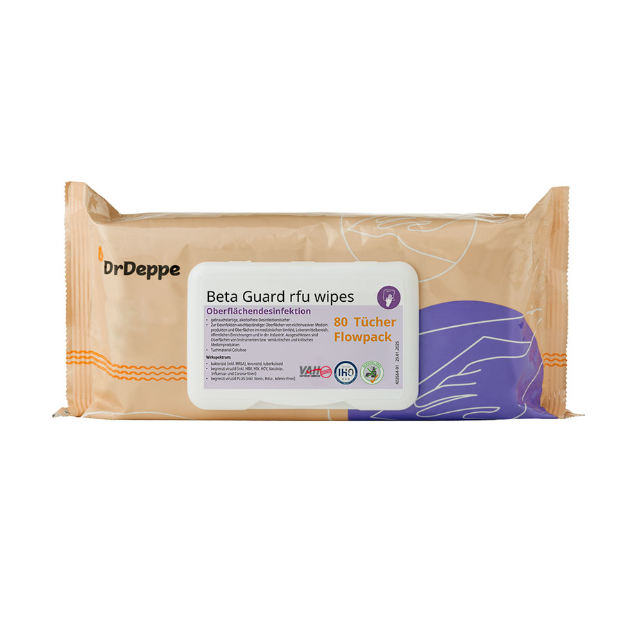 Beta Guard rfu Wipes (80 pcs.) Flowpack, surface disinfection,