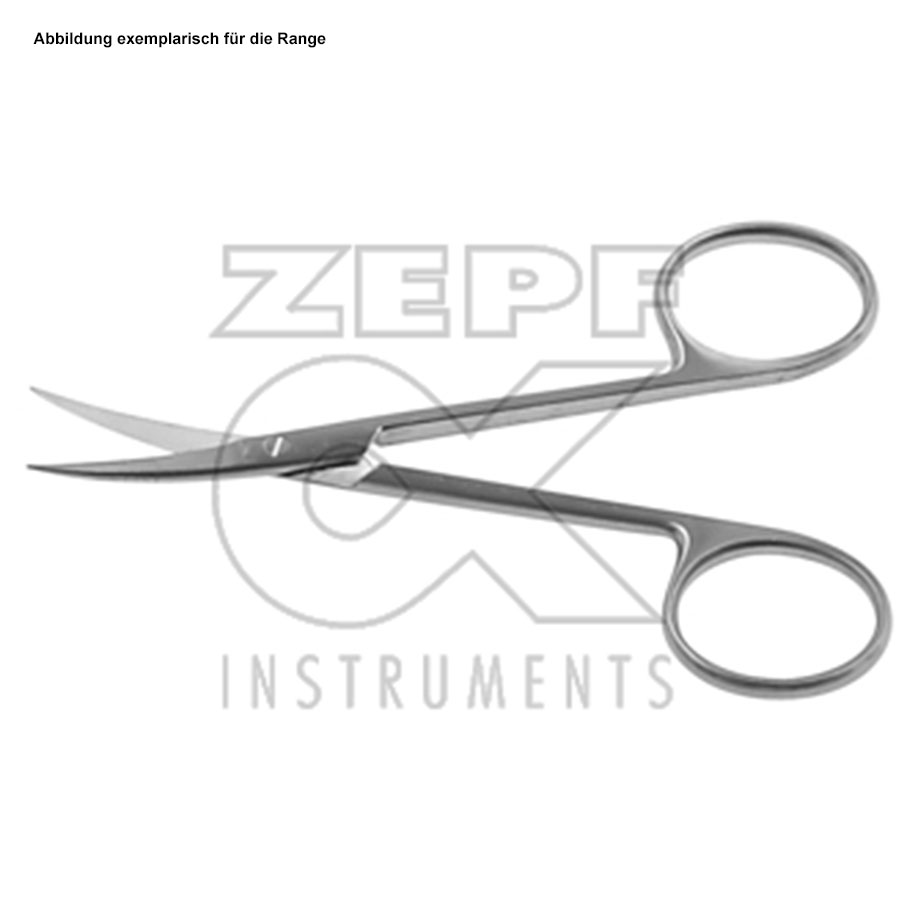 Iris Schere rund, gebogen, spitz/spitz