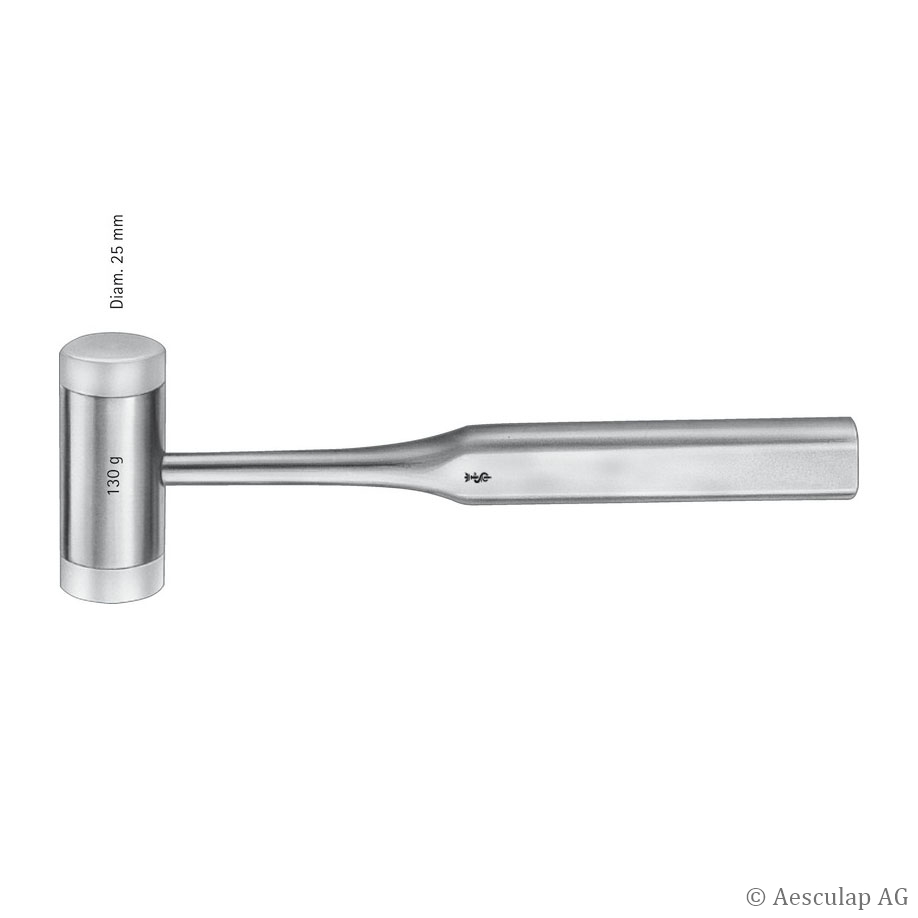 Hammer, 185 mm (7 1/4"), Gewicht: 210 g, Gewicht Kopf: 130 g, Ø Kopf 25 mm