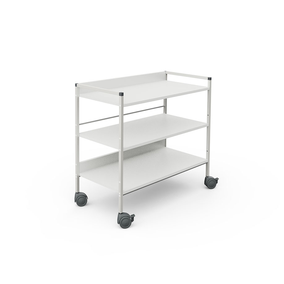 Regalwagen 08/16, 833 mm hoch, weiß