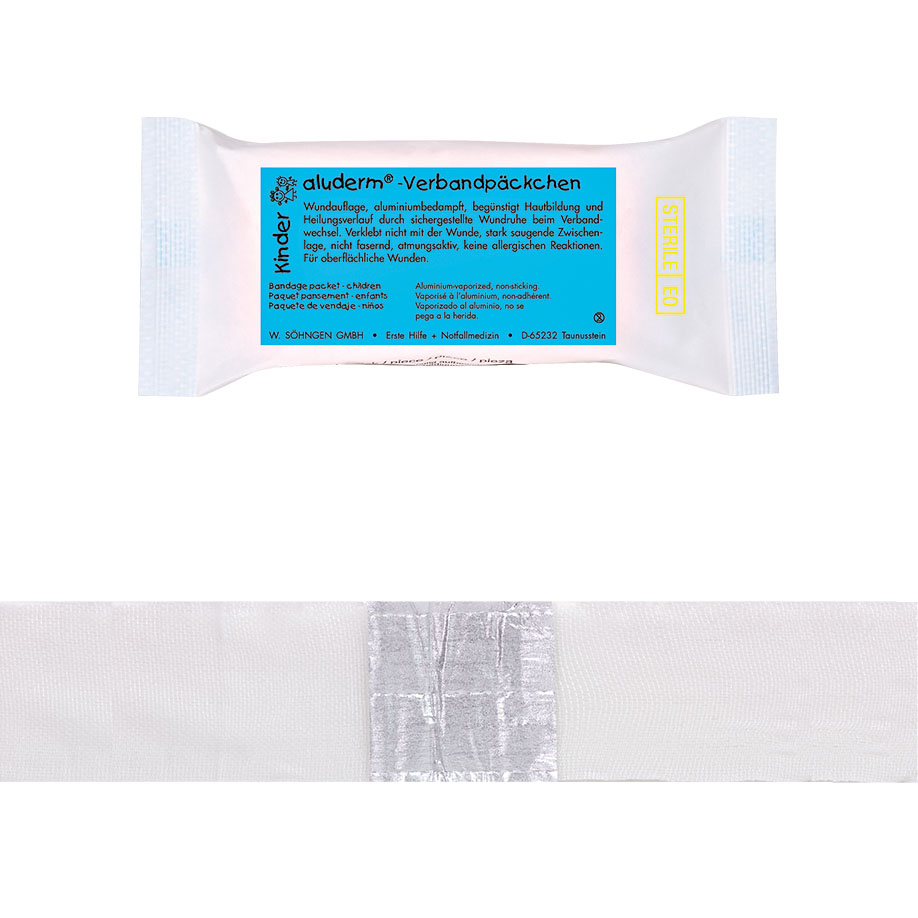 aluderm children Bandage Packet small, sterile approx. 2 m x 4 cm