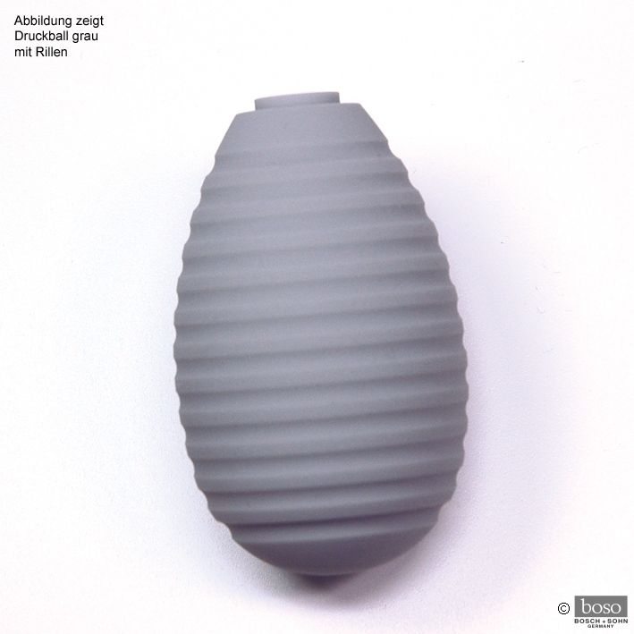 Druckball (latexfrei) schwarz mit Rillen