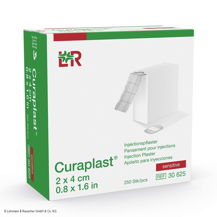Curaplast Sensitive injection plaster, 2 x 4 cm (250 pcs.)