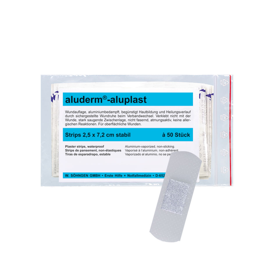 aluderm-aluplast Strips stabil ca. 2,5 x 7,2 cm (50 Stck.)
